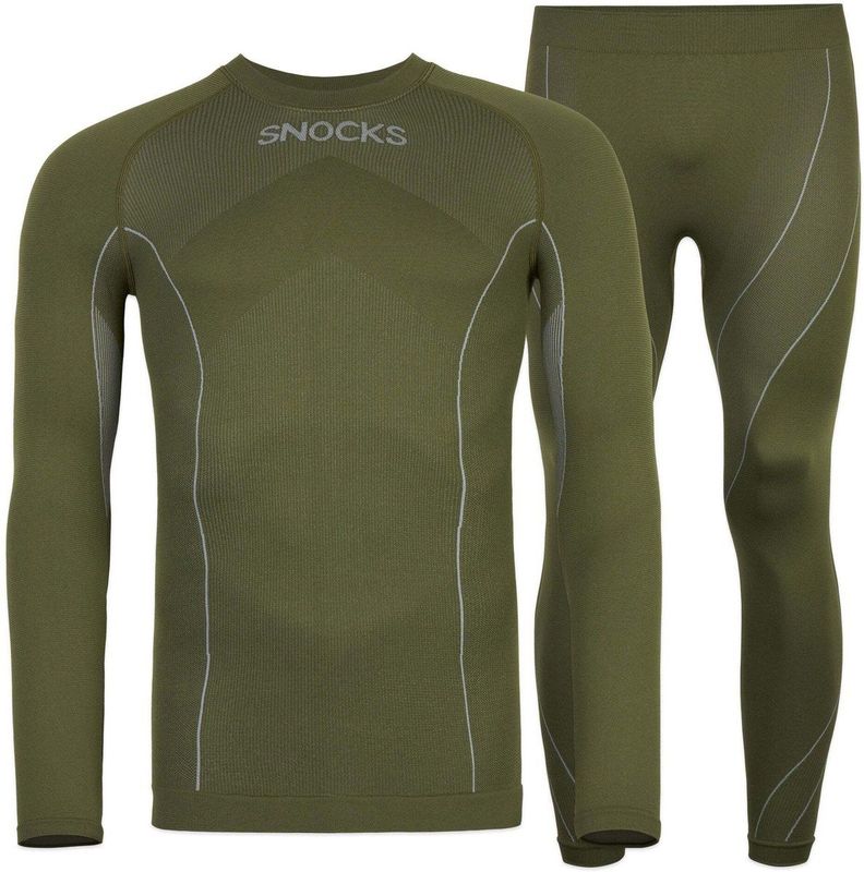 SNOCKS - Thermo Ondergoed - Thermoshirt & Thermobroek - 1 Set