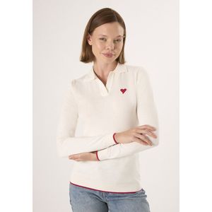 Felix Hardy - Gebreide Polo Trui - Ecru - Polo Kraag - Dames