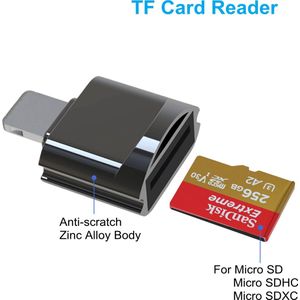 NÖRDIC CRD-041 Lightning Kaartlezer - MicroSD - Zwart