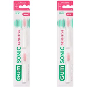 2x GUM Sonic Sensitive Opzetborstels - 2 stuks - Voordeelverpakking