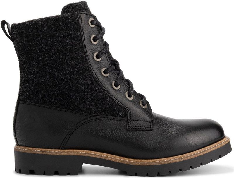 Travelin' - Folge - Veterboots - Zwart - Wol/Vilt