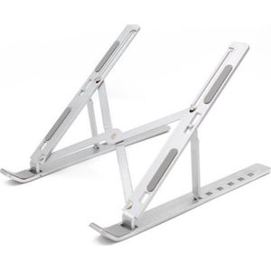Case2go - Laptop Standaard - Opvouwbare Laptop Standaard Verstelbaar - Laptop standaard opvouwbaar - Laptopstandaard - Laptop steun - Ergonomisch - 11 tot 17 inch - Zilver
