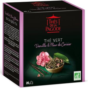 Thes de la Pagode - Groene thee Vanille kersenbloesem - biologisch (20 theezakjes)