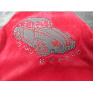 Wiplala - Pyjama - Jongens - Velour - Rood / taupe - Kever -  68 maand 68