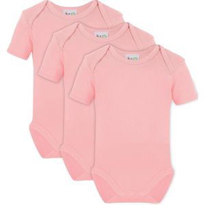 Link Kidswear Meisjes Rompertje GOTS - Baby Roze - Maat 50/56