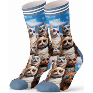 Sock My Feet 3-pack sokken dames 36 38 - duurzaam - naadloos - Sunglass Cat