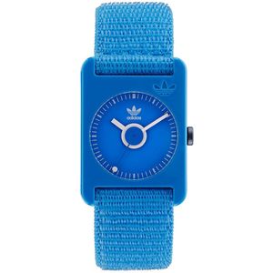 Adidas Retro Pop One AOST22541 Horloge - Textiel - Blauw - Ø 37 mm
