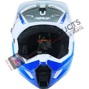 FLY Racing Kinetic Drift Ece Helmet Blue Charcoal White M - Maat M - Helm