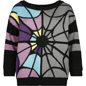 Wednesday Heartless - Enid Trui - Oversized Dames Gebreide trui - meerkleurig - XS