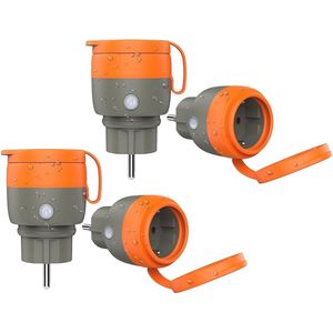 Buiten Slimme Stopcontact Outdoor Smart Plug 16A 3680W - Compatibel met Alexa & Google Home - Smart Life App - 2.4 GHz WiFi - 4 Pack