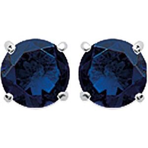 Amanto Oorbellen Dyka Blue - 925 Zilver Gerhodineerd - ∅5mm