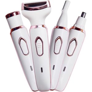Pumpify Ladyshaves voor Vrouwen 4 in 1 – Ladyshave - Baardtrimmer – Neustrimmer – Bodygroomer – Wenkbrauw Trimmer - Oplaadbaar - Lady Shave