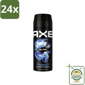 Axe Deodorant Bodyspray Click 150 ml - Voordeelverpakking - 24 stuks - Axe Click - 48 uur bescherming