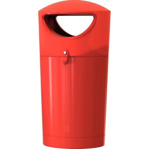 Metro Hooded UV-bestendige afvalbak rood, 100 liter (VB719242)