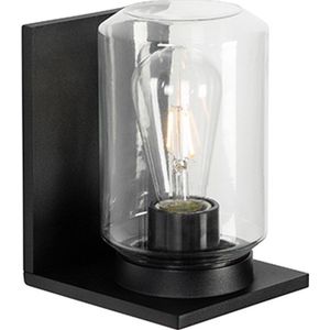 QAZQA marshall - Moderne Wandlamp voor buiten - 1 lichts - D 16.6 cm - Zwart - Buitenverlichting