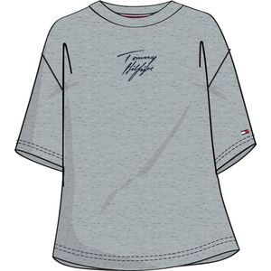 Tommy Hilfiger Logo Korte Mouw Pyjama T-shirt Grijs L Vrouw