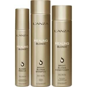 L'ANZA - Healing Blonde - Shampoo - 300 ml - Conditioner - 250 ml - Blonde Rescue - 150 ml