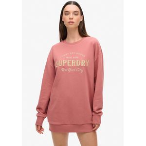 Superdry - Luxe Sweatjurk - Dames - Halflang - Metallic Logo