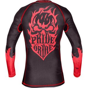 PRiDE or DiE Rash Guard Reckless Flames Zwart Rood - S
