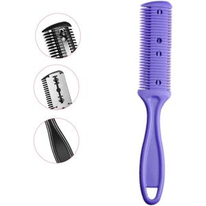 Trimkam Cabantis-Haar scheermes-Styling Tool-Kapper Kam-Haar Kam-Barbier-Inclusief scheermes-Paars