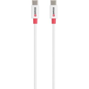 Skross USB-kabel USB 2.0 USB-C stekker, USB-C stekker 2.00 m Wit Rond SKCA0006C-CMULTICN