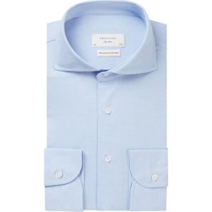 Profuomo - Japanese Knitted Overhemd Lichtblauw - Heren - Maat 42 - Slim-fit