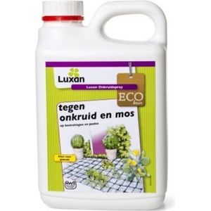 Luxan Onkruidspray 2,5 lt. - Onkruidbestrijding Tegen Onkruid, Mos en Aanslag op Verharde en Onverharde Terreinen - Voor 25 m2 - Met GRATIS Dispenser
