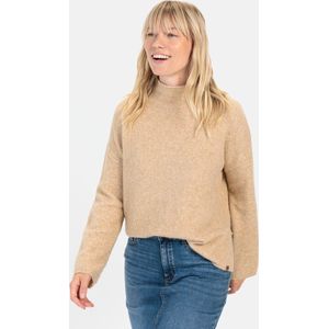 Camel Active - Gebreide Coltrui - Camel - Polyester/Wol/Elastaan
