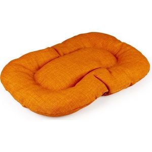 Duvoplus - Dierenkussen - Hond - Ovaal Kussen Doorstikt Tangerine 71x52x7,5cm Oranje - 1st