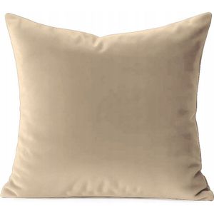 Decoratieve Velours Kussensloop 40x40 cm - Zacht Beige