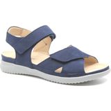 Hartjes, 132.1116/99 65.65, Blauwe dames sandalen met klittenband sluiting