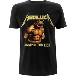 Metallica - Jump In The Fire Vintage Heren T-shirt - S - Zwart