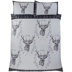 Dekbedovertrek Angus Stag grey flanel - 2-persoons - 200x200 cm