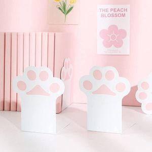 Nevolis Cat Paw Bookends - Kids Cute Metal Kitten Thickening Book End Animal Book Organizer for Desk Library School Office Home Decor .