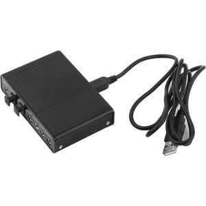 Externe Geluidskaart USB 6 Kanaals - Zwart - Audio Adapter PC - Optische Output .