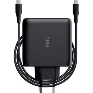 Trust Maxo - Laptoplader - 100 W - USB-C - 2m kabel - Zwart