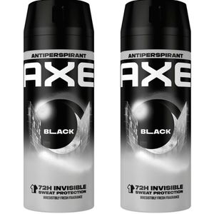 Axe Deo Spray Black Dry - 2 x 150 ml - 72H Anti-Perspirant - Anti Sweat