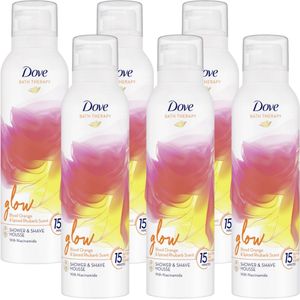Dove Douche Foam – Glow - 200ml - 6stuks - Voordeelverpakking