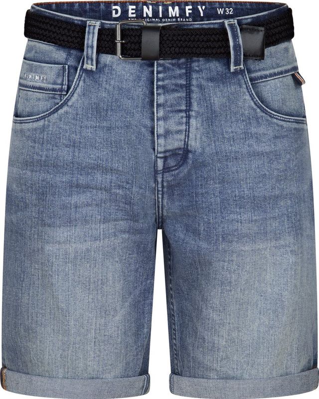 DENIMFY - DFBo - Heren Short - Blauw - Regular Fit