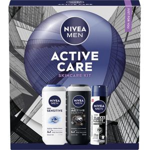NIVEA MEN Active Care Geschenkset – Sinterklaas en Kerst Cadeau - Giftset met Douchegel en Deodorant – Kerstcadeau – Kado