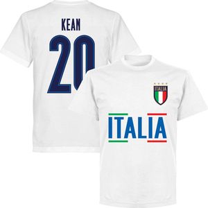 Italië Squadra Azzurra Kean Team T-Shirt - Wit - XS