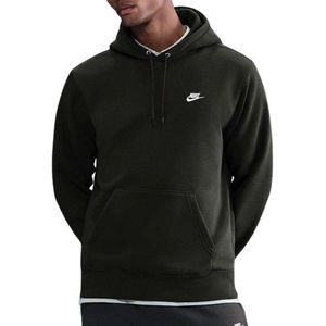 Nike - Club Fleece Hoodie - Donkergroen - Wit