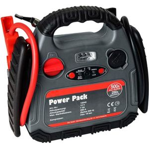 DailySupplies® Jumpstarter met Compressor - Startkabels - Starthulp voor Auto - Accubooster - Grijs met Rood