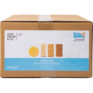 Alex Meijer Koekjesmix classic assorti mono verpakt - Doos 150 stuks x 6,27 gram