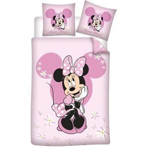 Disney Minnie Mouse dekbedovertrek Flower girl - 140 x 200 cm / 65 x 65 cm - Polycotton