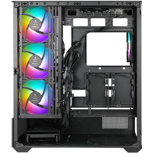 Azza - Boitier Moyen Tour ATX Tiara RGB - PC-behuizing - Zwart - Glass en Gaaspaneel