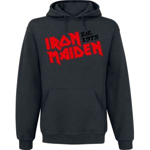 Iron Maiden Est. 1975 Heren Trui met capuchon - zwart - S