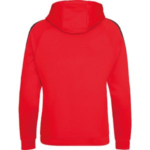 Sports Polyester Zipped Hoodie met capuchon Fire Red - XL