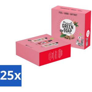 25 x Marcel's Green Soap - Geschenkset - Argan & Oudh - Perfect als cadeau - Gerecycled - Handzeep - Shampoo - Douchegel