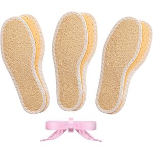 Bama - Sun Color Kids - Inlegzolen - Beige - 3 Paar Unisex met Gratis Satijnen Veters